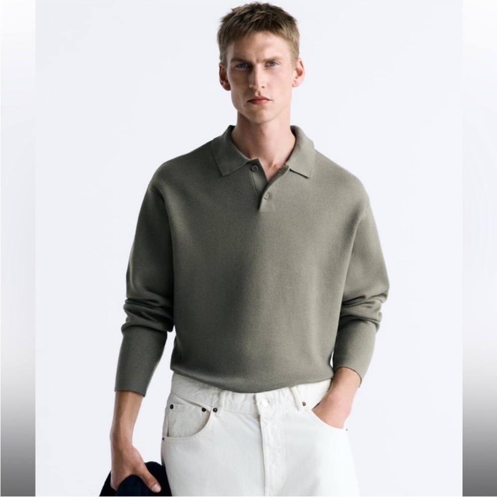 Zara Olive Green Men's Sweater